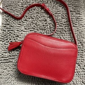 Cuyana Red Leather Crossbody Bag